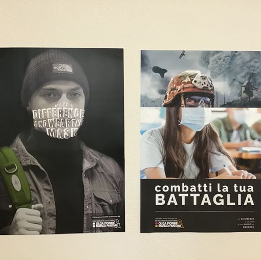 All’Olga Fiorini di Busto i ragazzi promuovono l’uso della mascherina attraverso una campagna sociale d’effetto