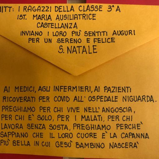 Letterine di auguri per allietare il Natale dei pazienti Covid