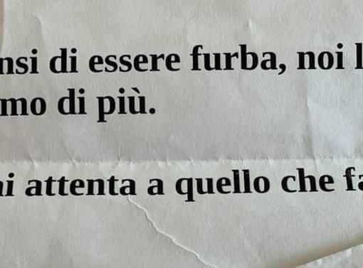 La foto della lettera postata da Elena Carraro su Facebook