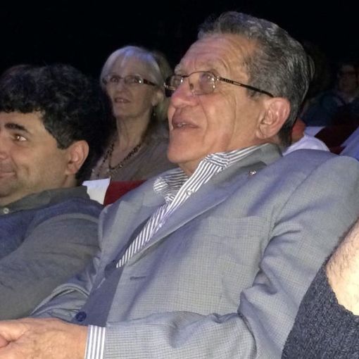 Nella foto delle Cuffie Colorate, il presidente Silvano Trupia accanto a Pietro Magistrelli