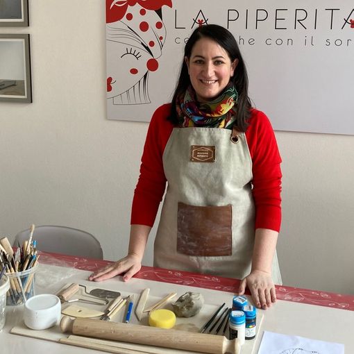 Marina D'Eredità nel suo “La Piperita lab” a Fagnano Olona