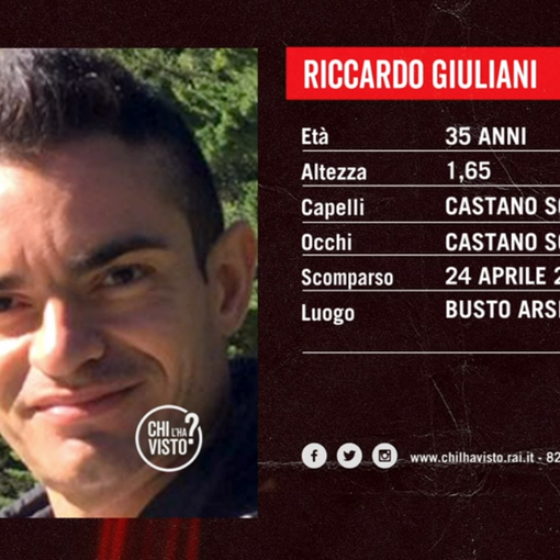 &quot;Chi l'ha visto&quot; va in Svizzera in cerca di Riccardo Giuliani: «Ma non era il ragazzo sulla panchina»