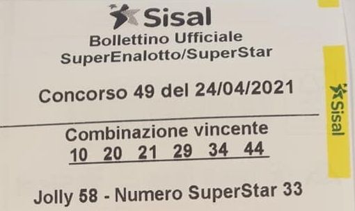 Busto: gioca 1,5 euro, ne vince 30mila