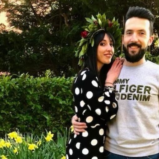 Silvia Malnati e Alessandro Merlo insieme nel giorno della laurea di lei