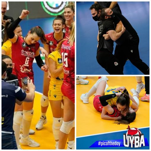 Abbracci ed esultanze scatenate nella foto del giorno dell'Uyba