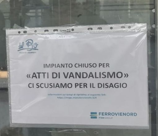 Vetri sfondati e ascensore inagibile alla stazione di Castellanza: «La stazione è videosorvegliata saranno individuati i colpevoli»