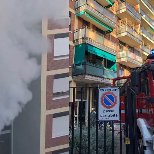 VIDEO. Busto, fiamme dalla cucina: i condomini evacuano la palazzina