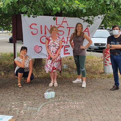 Il gruppo della Sinistra Chiara con, al centro, Chiara Guzzo