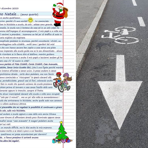 «Caro Babbo Natale, vorrei poter continuare a girare a Busto sulla mia bicicletta…»