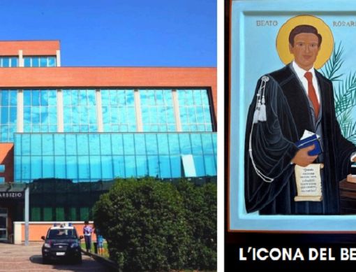 In Tribunale a Busto l'icona del Beato Rosario Livatino. La benedice l'Arcivescovo Delpini
