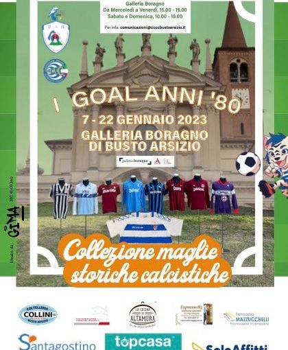 Le maglie del grande calcio in mostra alla Galleria Boragno