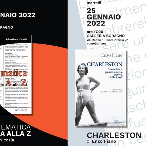 22 e 25 gennaio: gli appuntamenti in Galleria Boragno a Busto