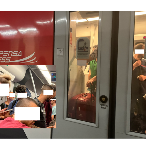 Nella foto piccola lo stato del 16.55 ieri da Milano, in quella grande la situazione a Busto