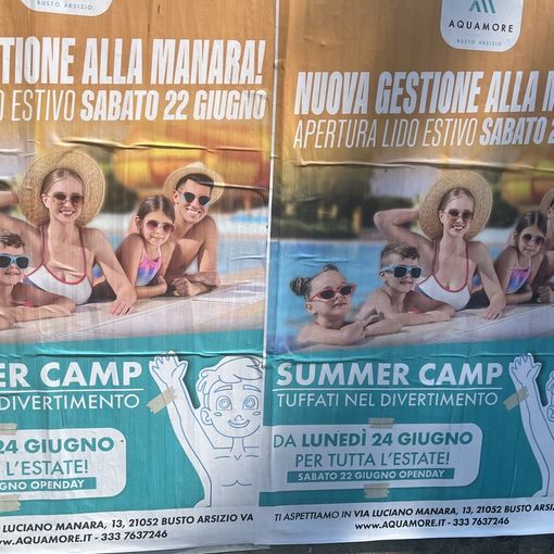 Anche i muri di Busto parlano: meno 5 alla riapertura della piscina