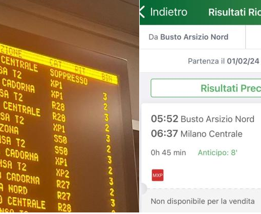 Anche oggi si inizia con il Malpensa Express soppresso. I “vostri” consigli regionali, provinciali, comunali fateli sui treni per capire
