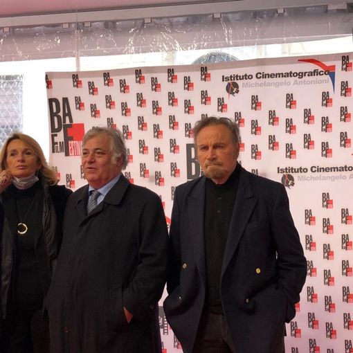 Franco Nero con Sandro Munari e Paola Poli