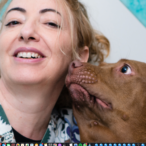 La dottoressa Pais con l'adorabile Palla