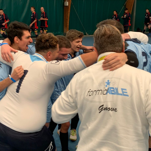 Felicità è vincere il titolo nazionale di calcio a 5 paralimpico. Anzi divertirsi un mondo