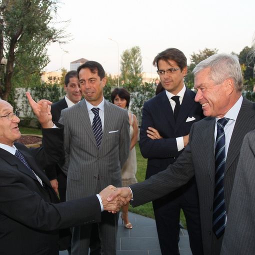 Pasotti in una foto con il presidente nazionale Sangalli