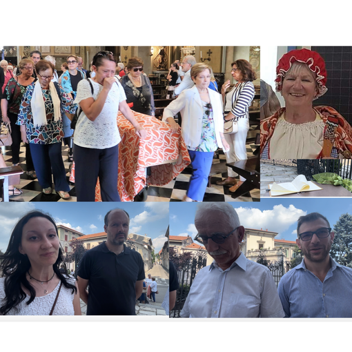 Il mantello sul feretro e la commozione per Piera Moroni - foto per cortesia di Giampietro Castignone -, e i saluti dopo la cerimonia