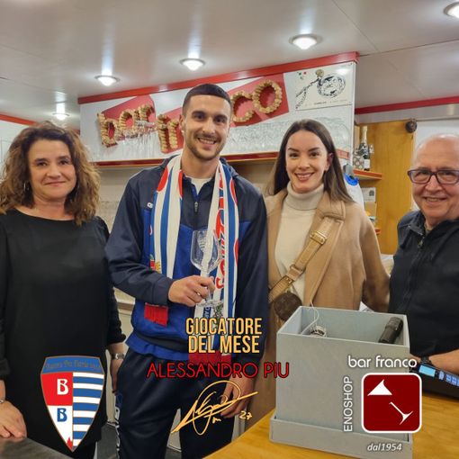 Piu durante la premiazione del Tigrotto del mese lo scorso marzo