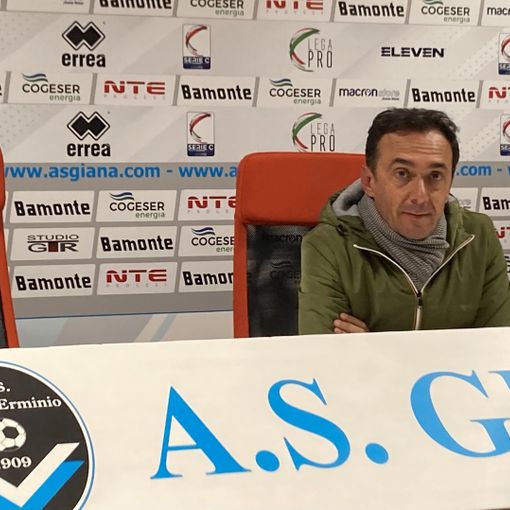 Luca Prina nella sala stampa della Giana