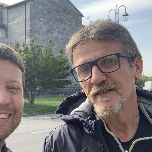 Don David Maria Riboldi e Stefano Binda - foto per cortesia di don David