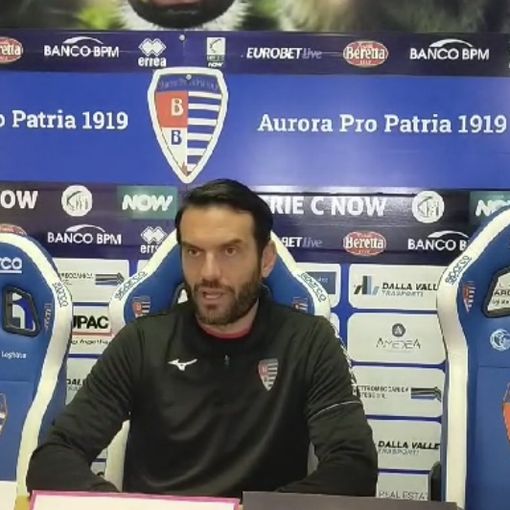 Vigilia di Pro Patria-Pro Vercelli, mister Colombo: «Ho buone sensazioni, non vedo l'ora della partita»