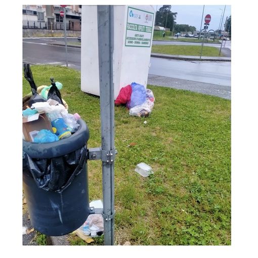 L'area colpita questa mattina, grazie alla segnalazione di un lettore