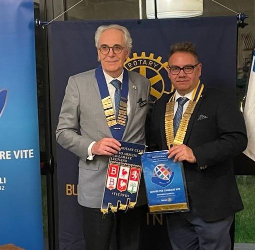 Il governatore del Distretto Rotary 2042 Gerbelli in visita al Club Ticino