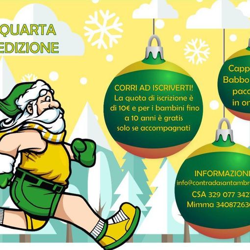 Domenica 4 si corre la Runt’Ambroeus... con i cappelli da Babbo Natale