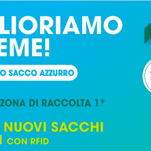 Parte lunedì 11 marzo la distribuzione dei sacchi azzurri nella zona di raccolta 1 (Beata Giuliana)