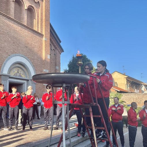 L'arrivo della fiaccola lo scorso settembre