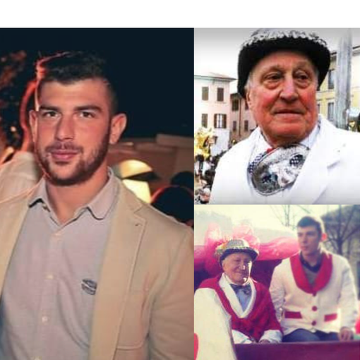 Simone Colombo e il nonno Giovanni Sacconago