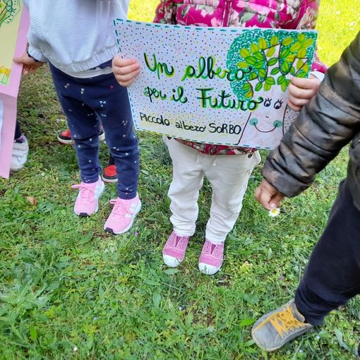 Bimbi, carabinieri e anche nonni piantano il loro futuro