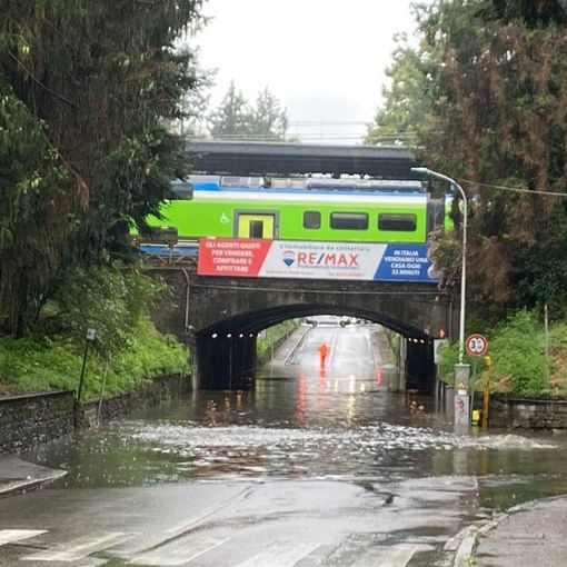 FOTO E VIDEO. Ancora un acquazzone su Busto, sottopassi di nuovo allagati