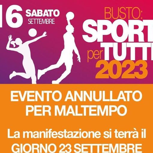 “Busto sport per tutti” slitta di una settimana