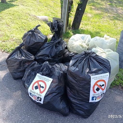 Materiale recuperato a Gallarate - foto dal profilo Facebook di Strade Pulite