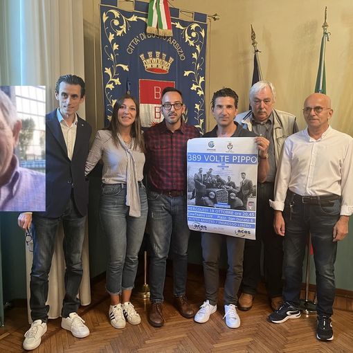 La presentazione del cortometraggio e a lato Pippo Taglioretti