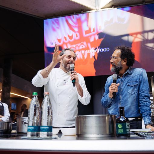 Cristiano Tomei e Federico Quaranta in una precedente edizione dell'evento. Foto di Riccardo Pontiggia per cortesia di Lariofiere