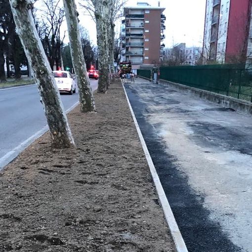 I lavori in corso in viale Boccaccio