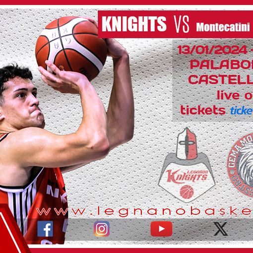 Basket, serie B: Legnano gioca d'anticipo con Montecatini