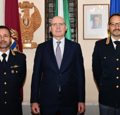 I dirigenti Dalfino e Piron insieme al questore Carlo Mazza (al centro).
