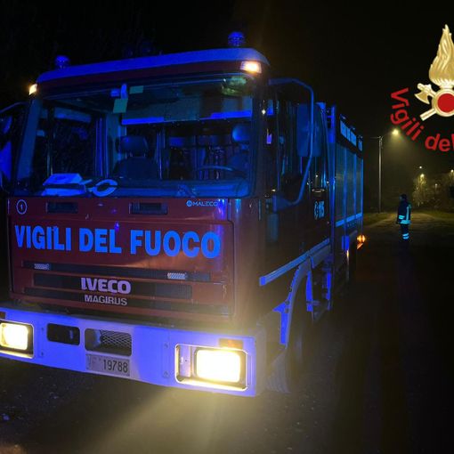 I vigili del fuoco sul posto