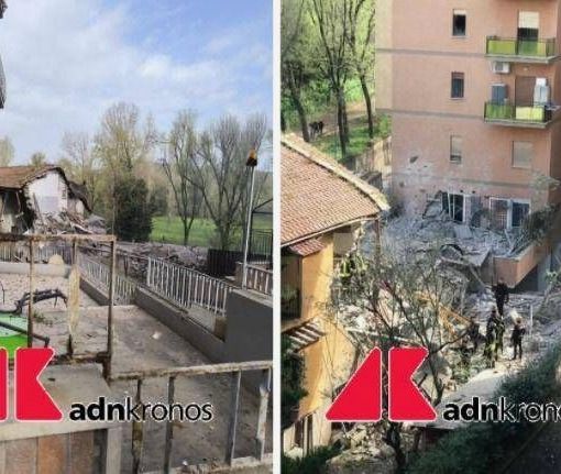 Roma, crolla palazzina: uomo estratto vivo da macerie