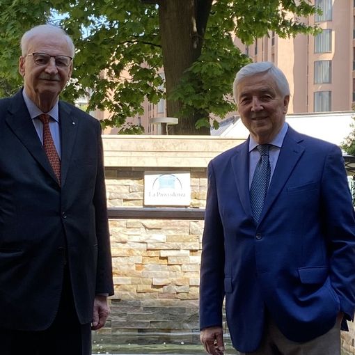 Gigi Chierichetti a destra, Romeo Mazzucchelli a sinistra
