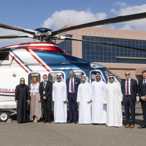 Leonardo: primo volo elicotteristico con carburante sostenibile negli Emirati Arabi e in Medio Oriente effettuato con un AW139