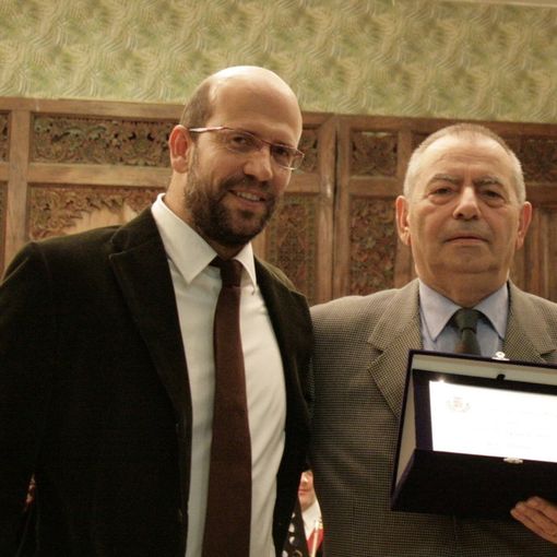 Il sindaco Marco Cavallin con il ragionier Gino Soana