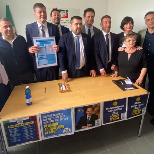 Il coordinamento provinciale di Forza Italia durante la presentazione di sabato scorso