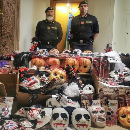 Halloween all'insegna dell'illegalità: la Guardia di Finanza denuncia 39 persone e sequestra 3,6 milioni di euro di prodotti non sicuri